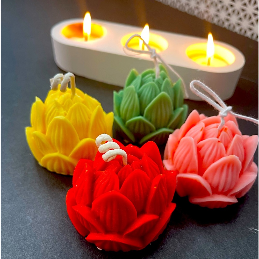 Lotus flower soy candle. Made of soy wax and toxic free fragrance.